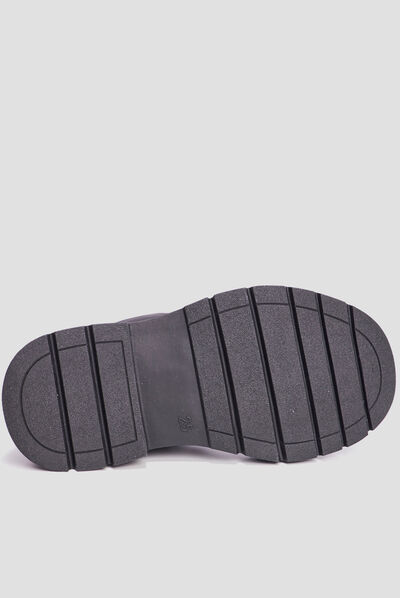 Bottines vernies à semelle épaisse noir fille