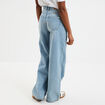 Jeans large coton denim double stone femme