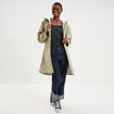 Parka imperm&eacute;able coupe-vent &agrave; capuche vert kaki femme