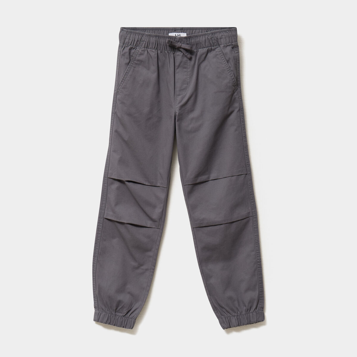Pantalon battle taille élastiquée coton gris foncé garçon