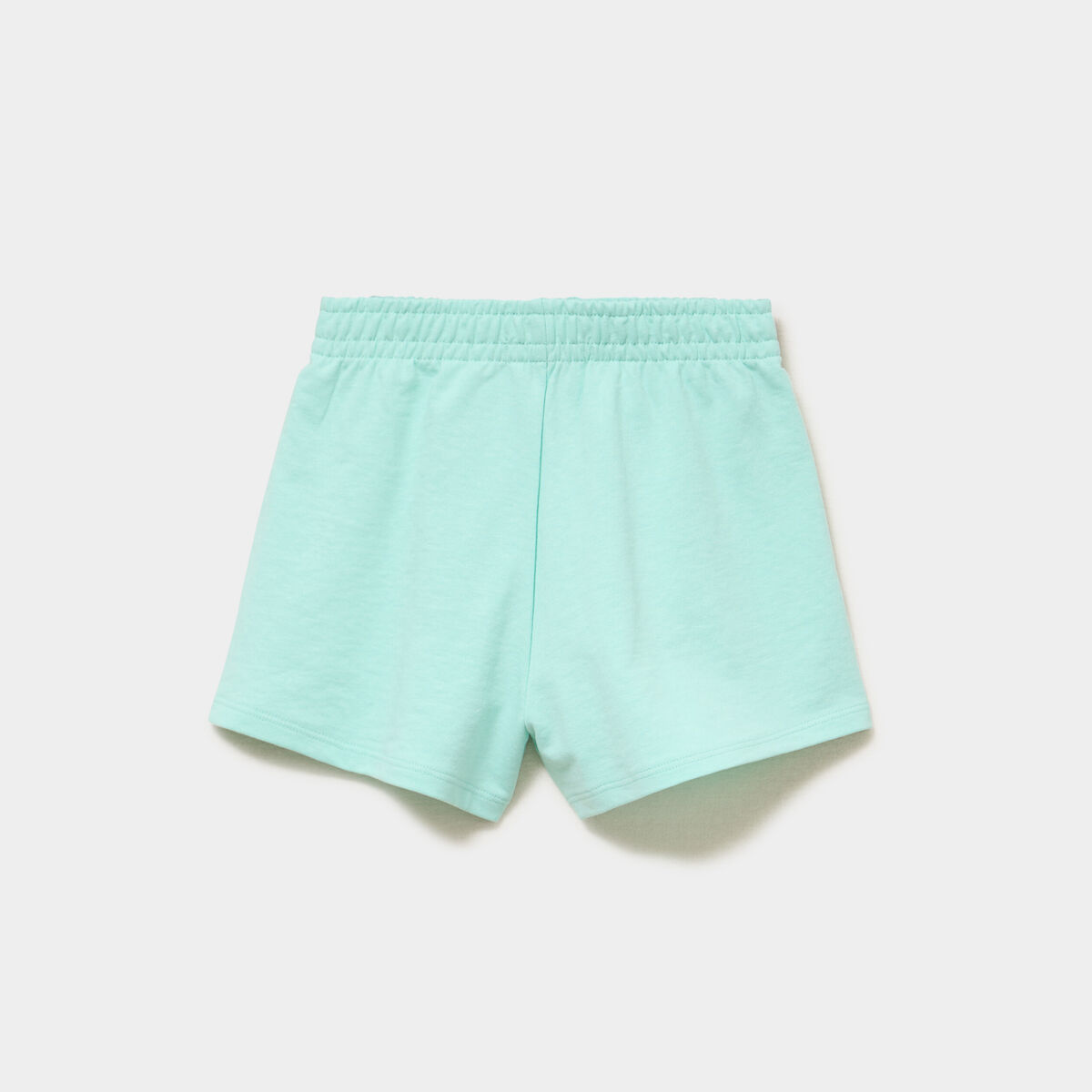 Short molletonn&eacute; taille &eacute;lastiqu&eacute;e vert clair fille