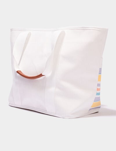 Sac cabas en toile multicolore femme
