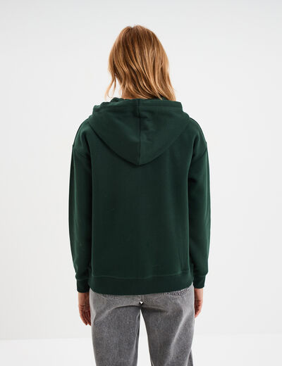 Sweat zippé à capuche Creeks Original vert foncé femme