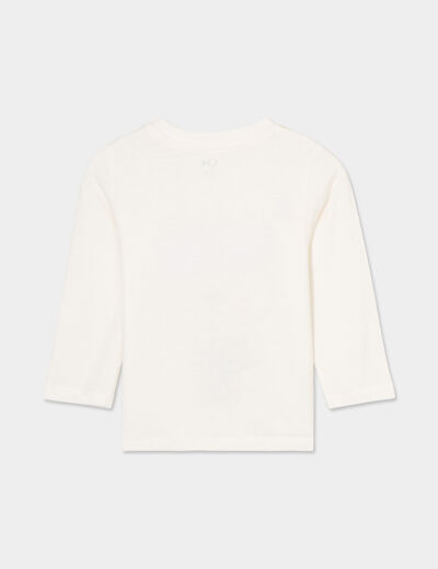 T-shirt manches longues coton blanc bébé garçon