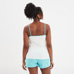 Ensemble pyjama short et débardeur coton bleu turquoise femme