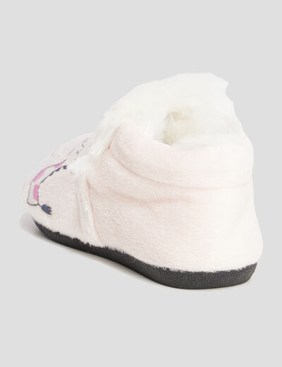 Chaussons avec motif rose bébé fille