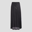 Jupe longue droite fluide noir femme