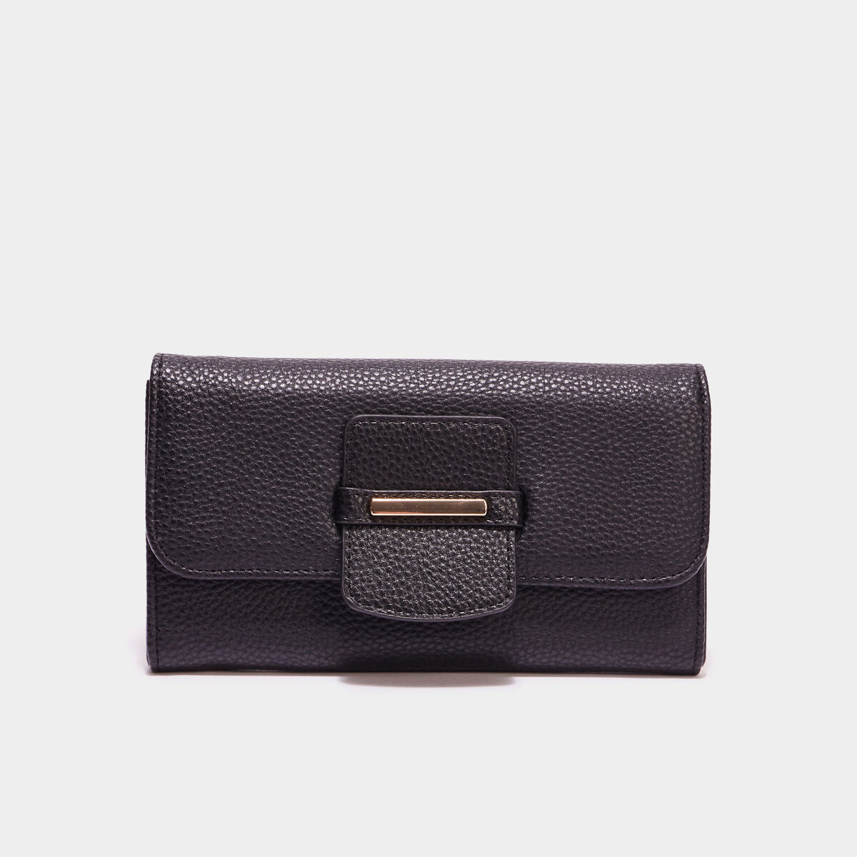 Portefeuille rectangulaire noir femme