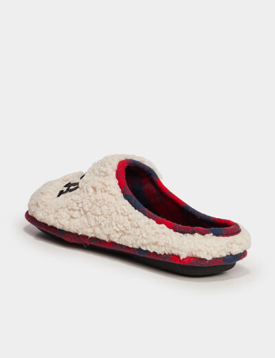 Chaussons mules Noël sable homme