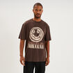 T-shirt manches courtes coton Nirvana marron fonc&eacute; homme