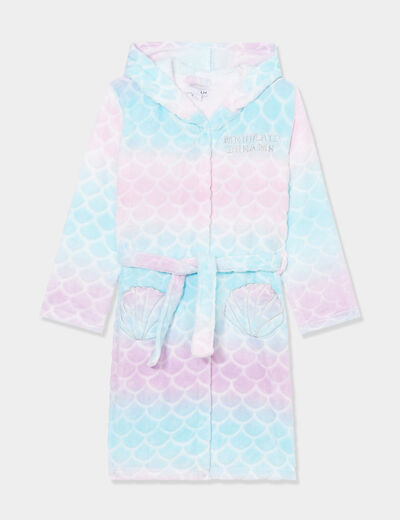 Peignoir à capuche violet fille