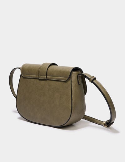 Sac besace en bandouli&egrave;re vert kaki femme