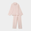 Ensemble pyjama chemise gaze de coton rose clair femme