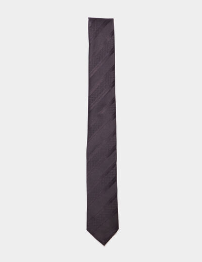 Cravate effet satin noir homme