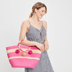 Sac cabas trapèze rose fushia femme