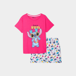 ensemble pyjama lilo et stitch rose fushia femme Ensemble pyjama Lilo et Stitch rose fushia femme