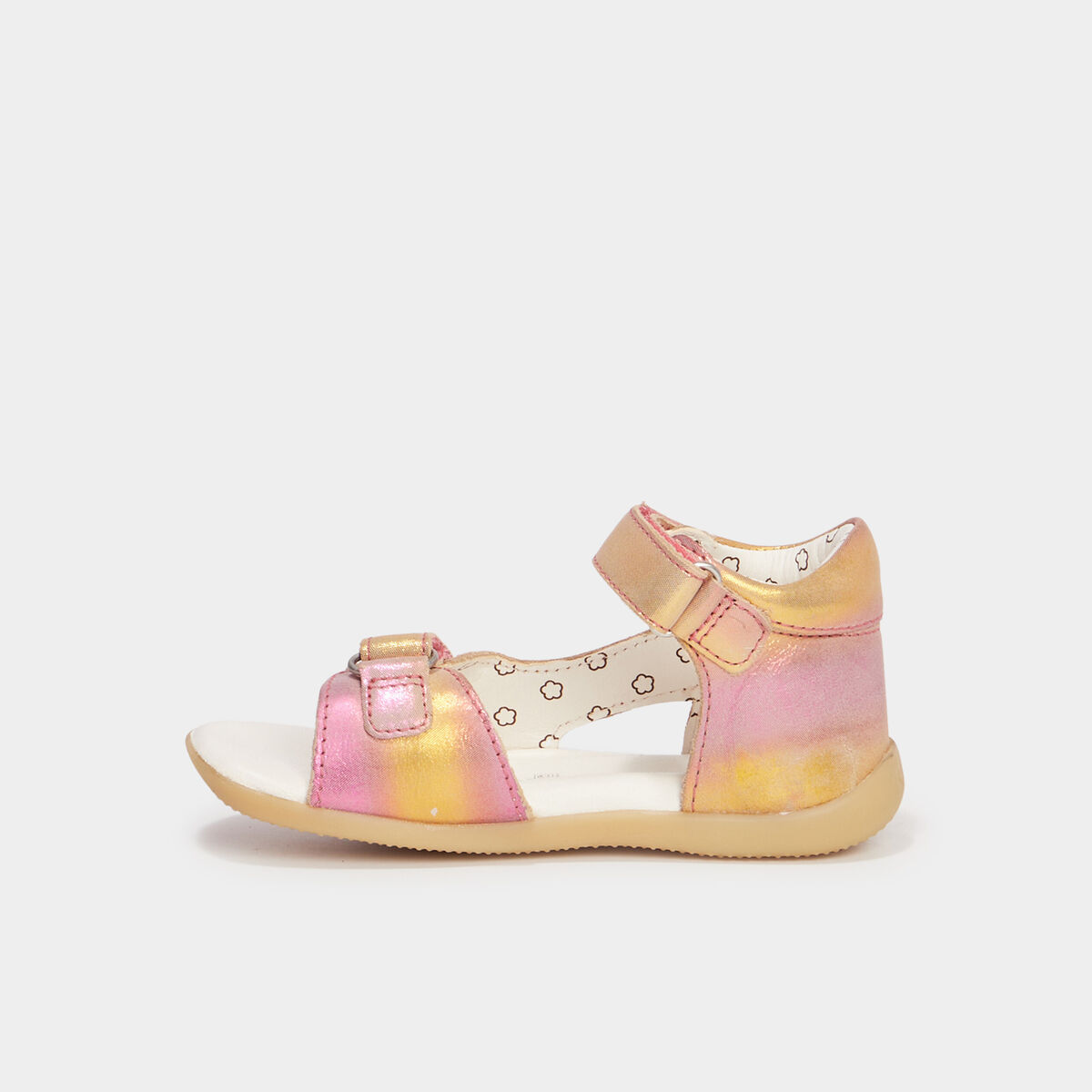 Sandales en cuir Kickers Binsia rose fille