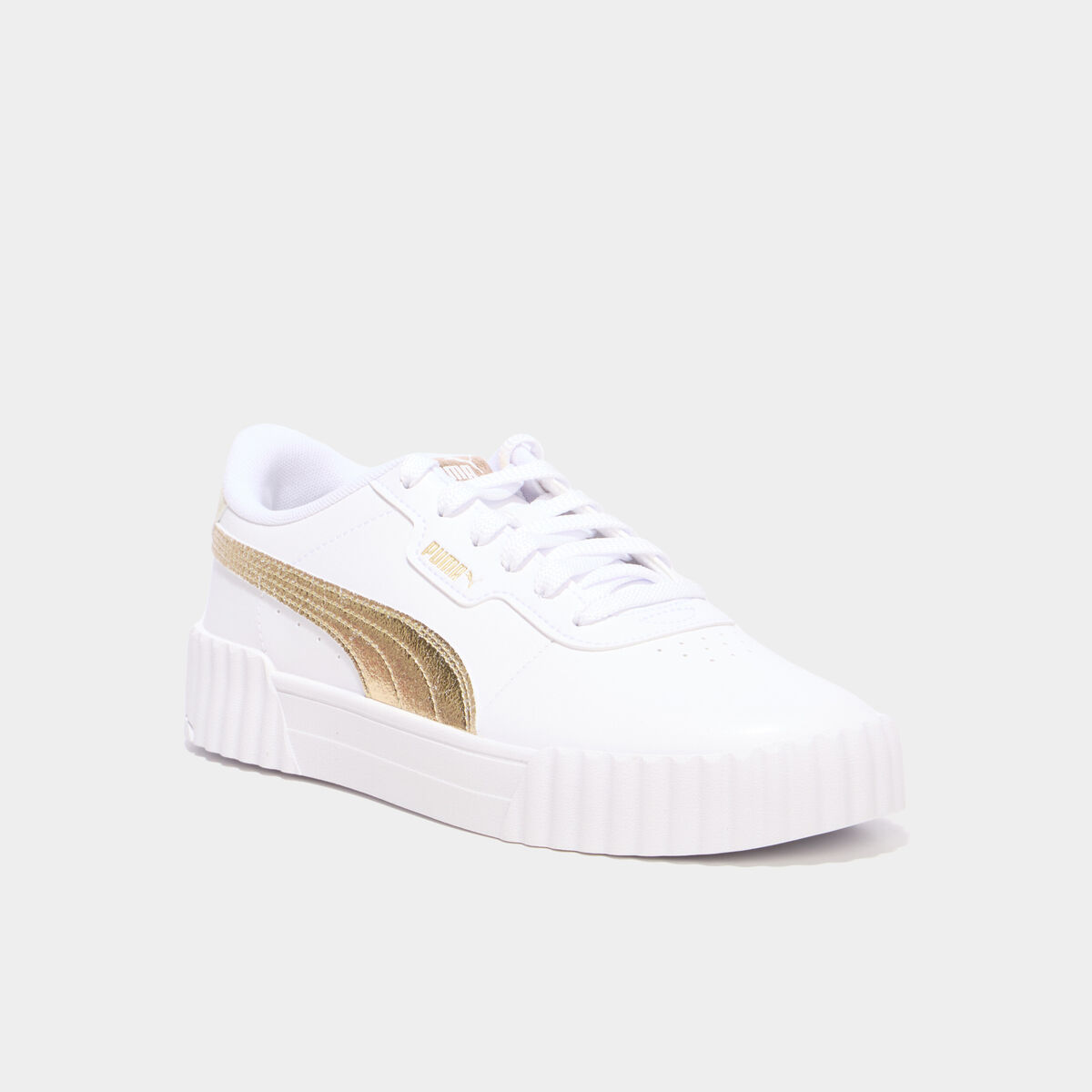 Tennis basses &agrave; lacets Carina 3.0 Puma jaune or femme