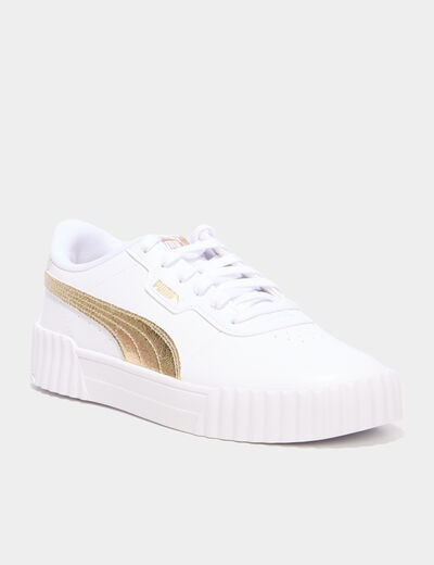 Tennis basses &agrave; lacets Carina 3.0 Puma jaune or femme