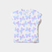 T-shirt manches courtes coton ecru fille