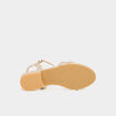 Sandales avec strass jaune or fille