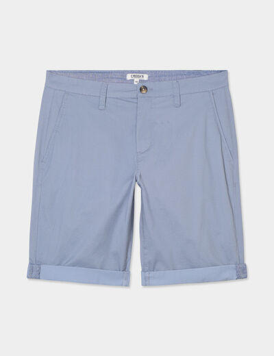 Bermuda chino droit Creeks bleu homme