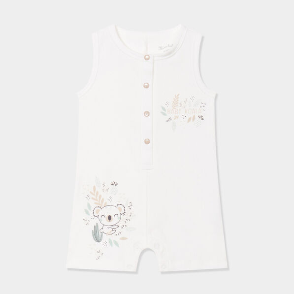 combishort en coton ivoire bebeg Combishort en coton ivoire bébé garçon