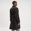 Trench long ceintur&eacute; noir femme