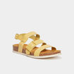 Sandales en cuir Kickers Kickalana jaune femme
