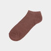 Lot 5 paires chaussettes c&ocirc;tel&eacute;es marron fonc&eacute; femme