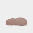 Sandales brides irisées en cuir Creeks bleu fille
