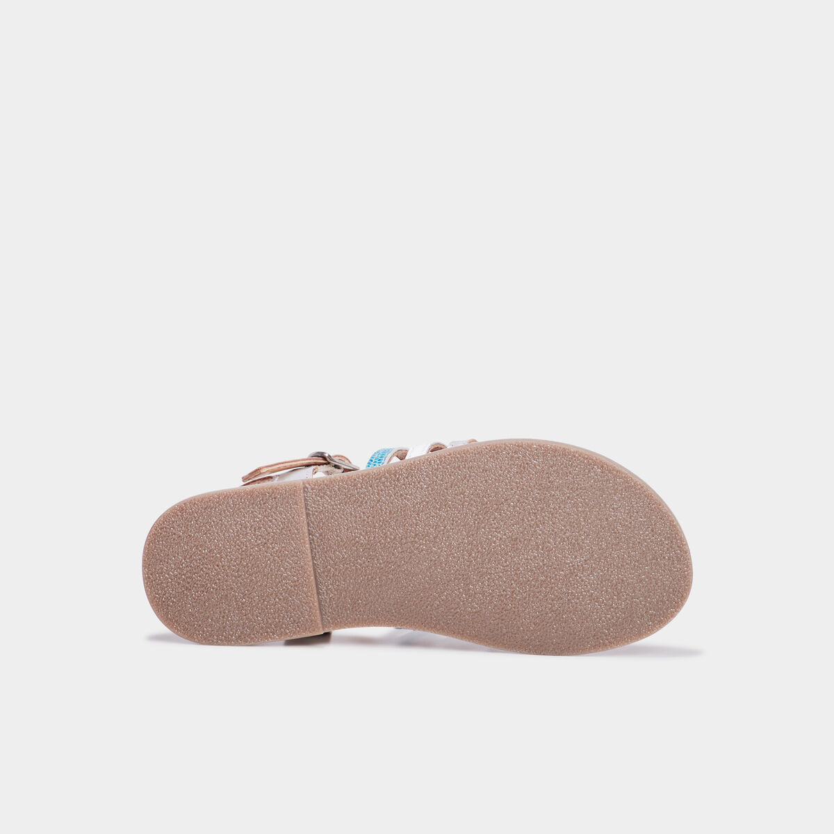 Sandales brides irisées en cuir Creeks bleu fille