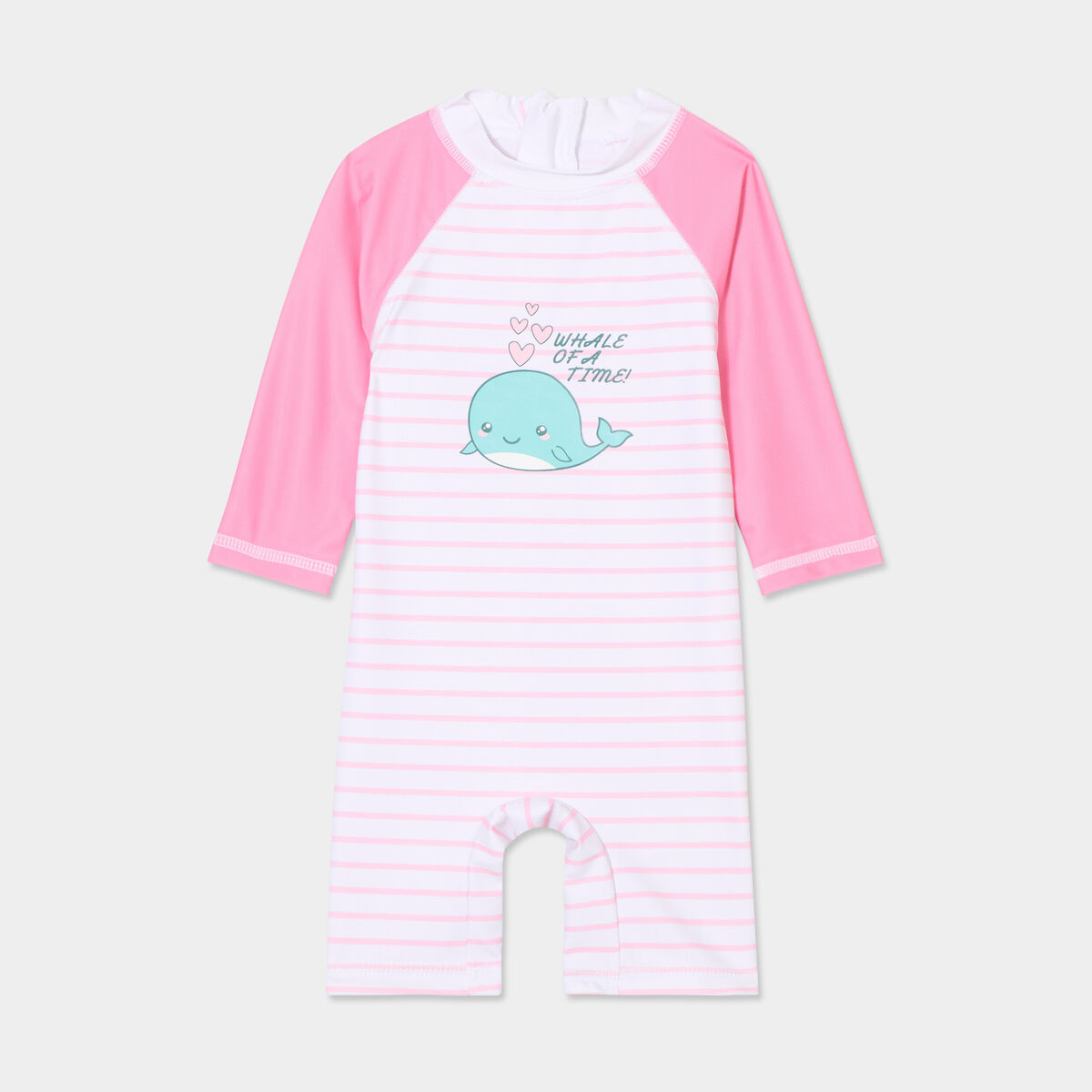 Combinaison de bain rose b&eacute;b&eacute; fille