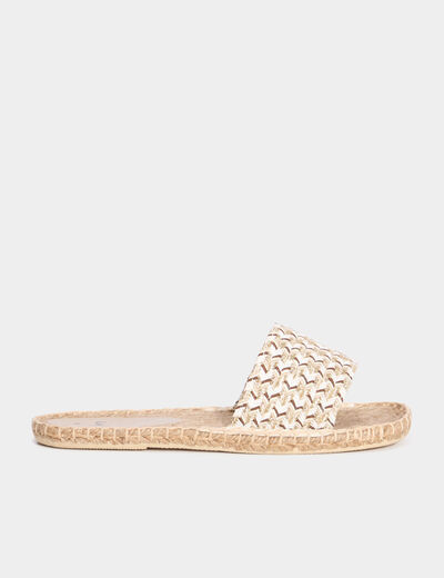 Mules à semelles cordes multicolore femme
