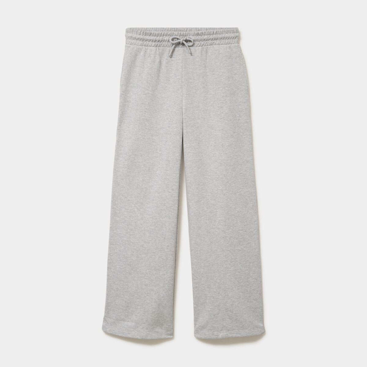 Pantalon de jogging molletonn&eacute; large gris clair femme