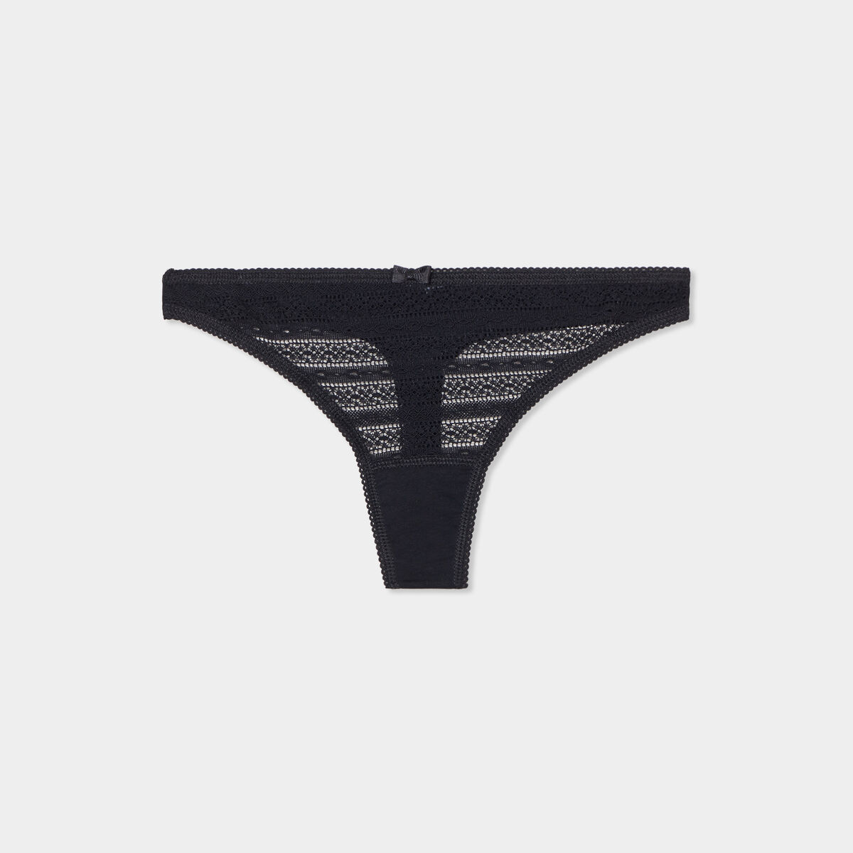 String en dentelle noir femme