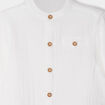 Chemise manches longues col mao coton blanc bébé garçon