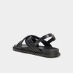 Sandales plates noir femme