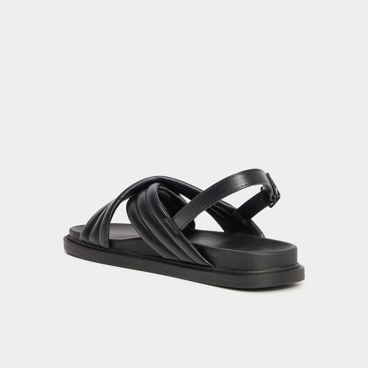 Sandales plates noir femme