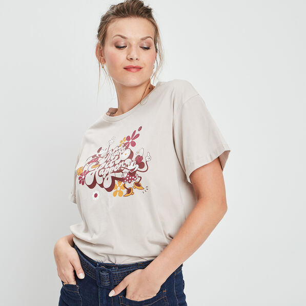 T-shirt manches courtes Mickey sable femme