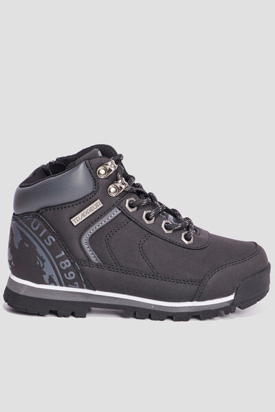 Bottines à lacets Trappeur Babino noir garçon