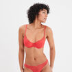 Soutien-gorge emboîtant paddé dentelle rose framboise femme