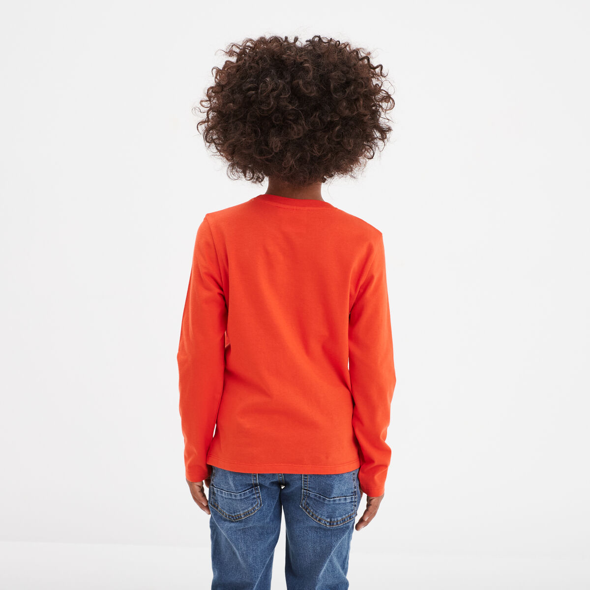 T-shirt coton manches longues Pokémon orange foncé garçon
