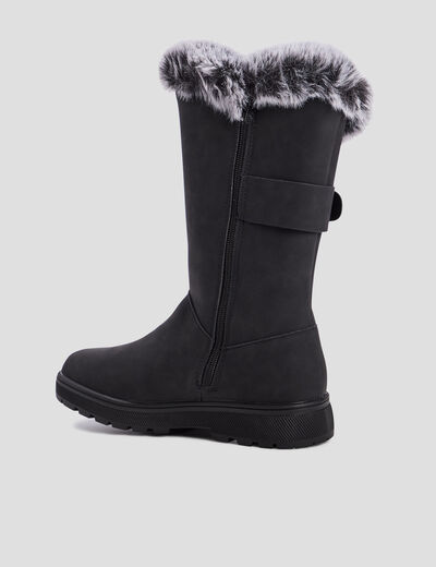 Bottes fourrées noir femme