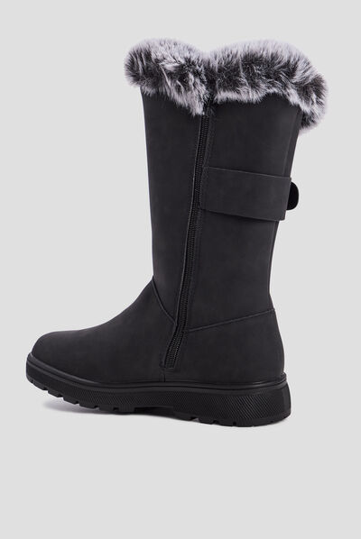 Bottes fourrées noir femme