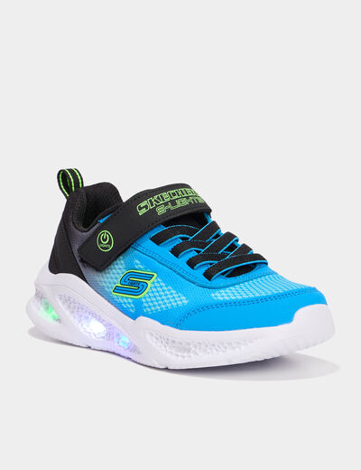 Baskets running semelles lumineuses bleu garçon