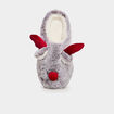 Chaussons mules fausse fourrure gris femme