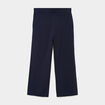 Pantalon large taille haute bleu fonc&eacute; femme grande taille