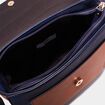 Sac cartable en bandoulière bleu marine femme
