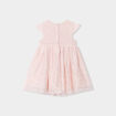 Robe cérémonie en dentelle évasée rose clair bébé fille